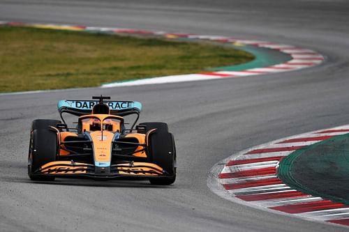 McLaren's Daniel Ricciardo (#3) during F1 Testing in Barcelona - Day 3