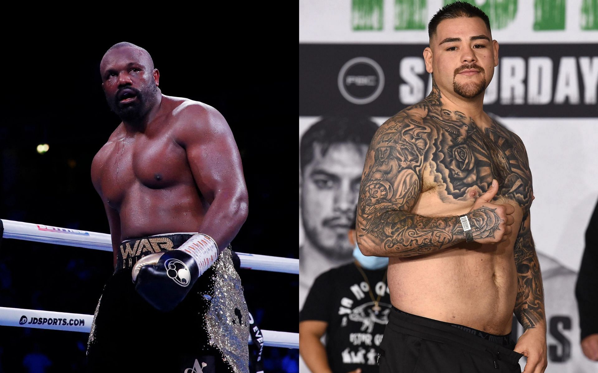 Dereck Chisora (left) and Andy Ruiz Jr. (right) Enter caption Enter caption