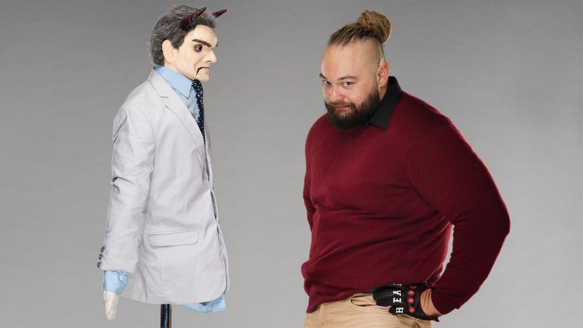 Bray Wyatt with the Mr. McBossman puppet