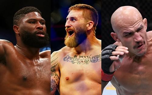 Curtis Blaydes (left), Chris Daukaus (center), Junior dos Santos (right)