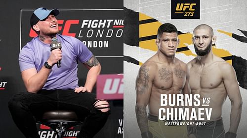 Darren Till (L), Khamzat Chimaev vs. Gilbert Burns (R) [Right image via @ufc on Twitter]