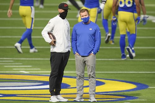 NFL head coaches Kyle Shanahan and Sean McVay