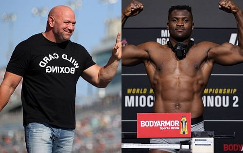 Dana White (left) & Francis Ngannou (right)