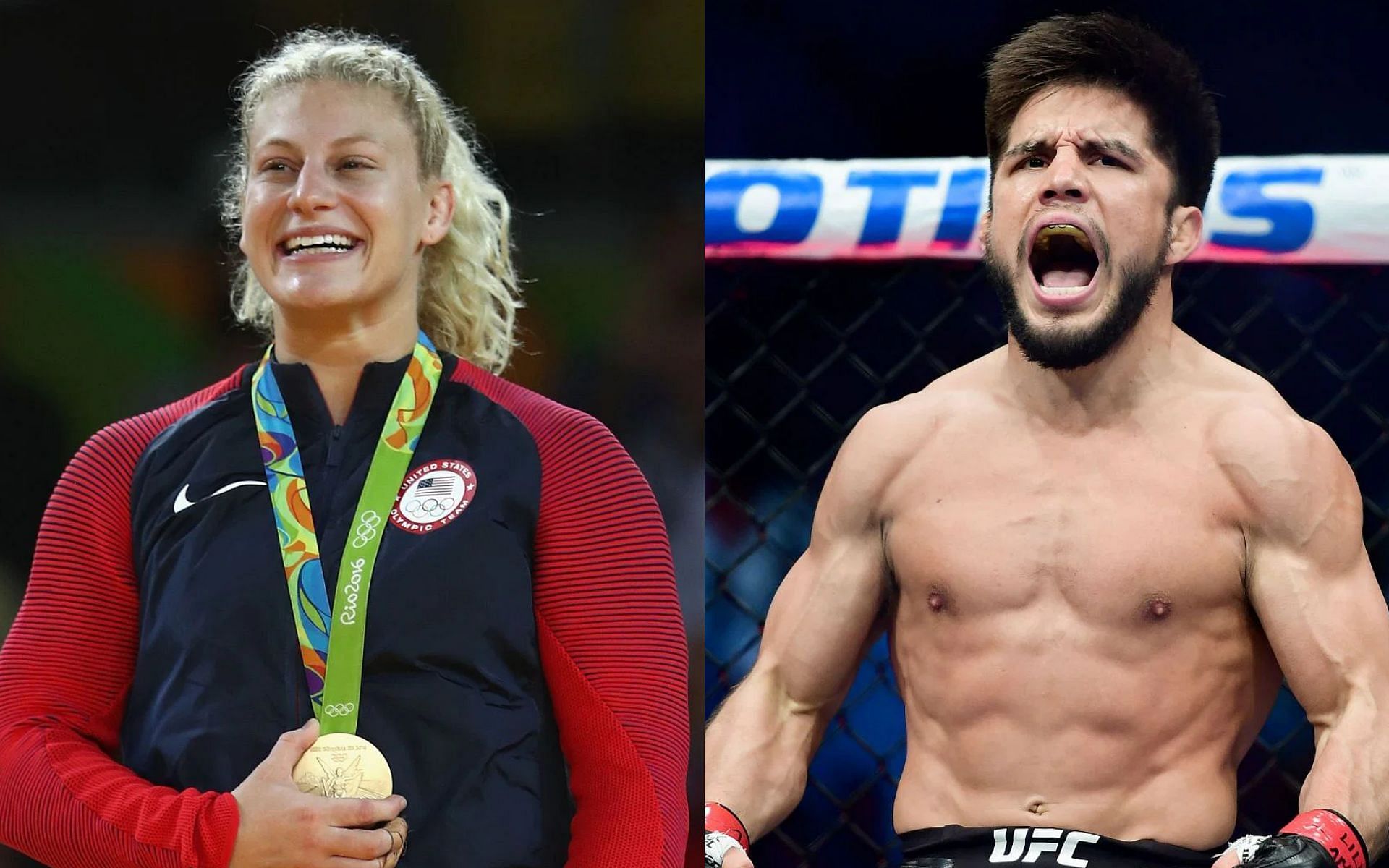 Kayla Harrison (left); Henry Cejudo (right)