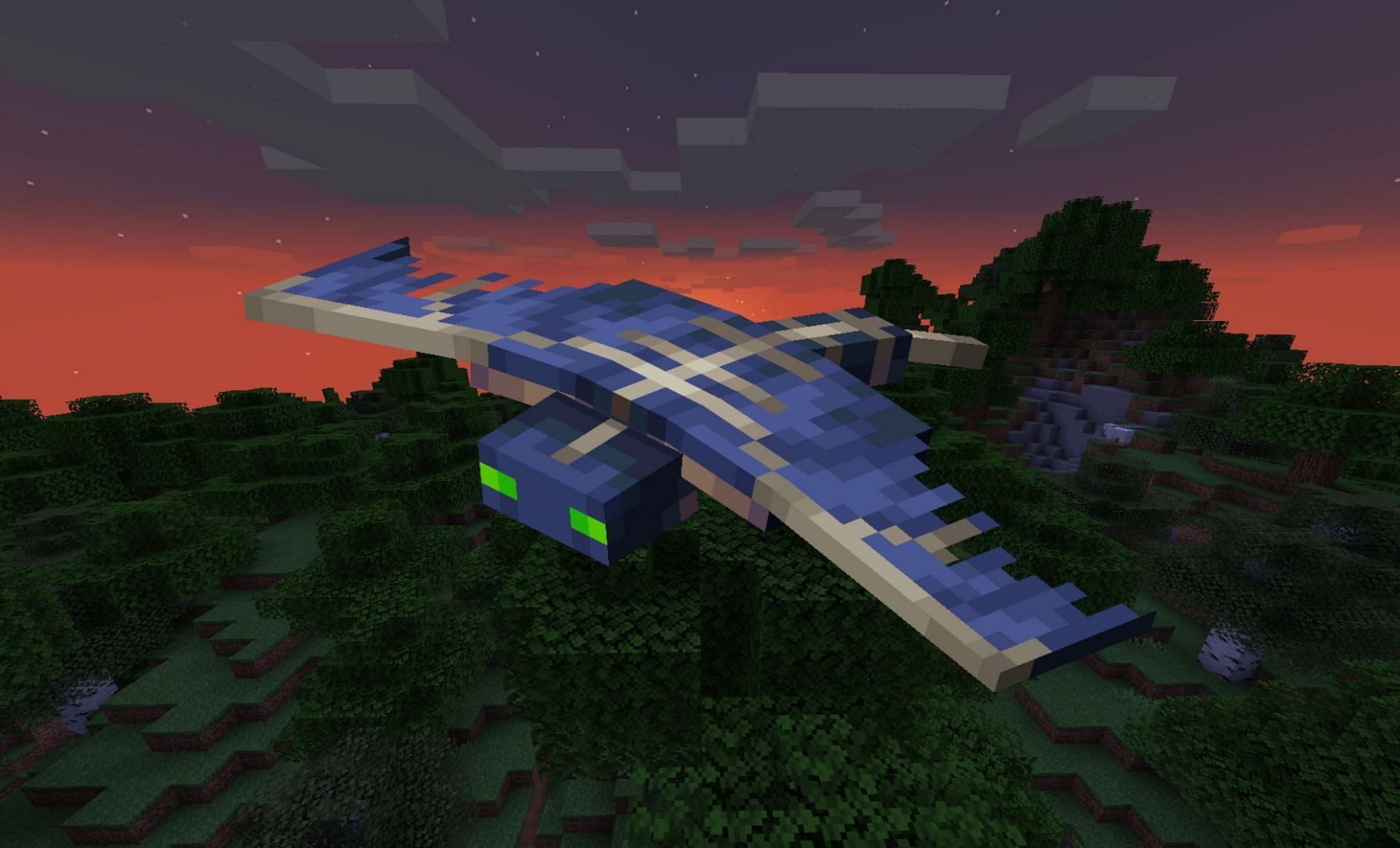 Phantoms arrive at night (Images via Minecraft Wiki)