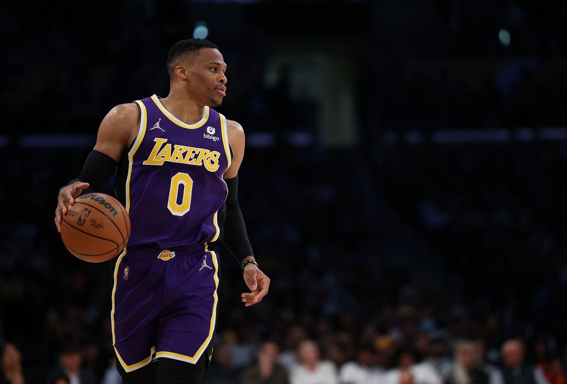 Russell Westbrook #0 of the LA Lakers.