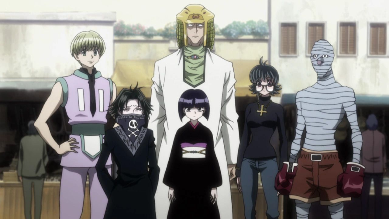 The Phantom Troupe as seen in the anime Hunter x Hunter (Image via Nippon Animation)