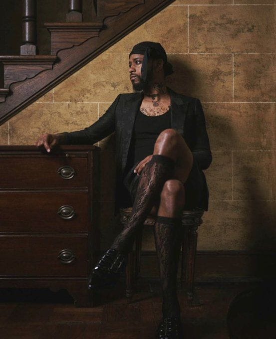 Lakeith Stanfield stuns in lace stockings and high heels in Replica