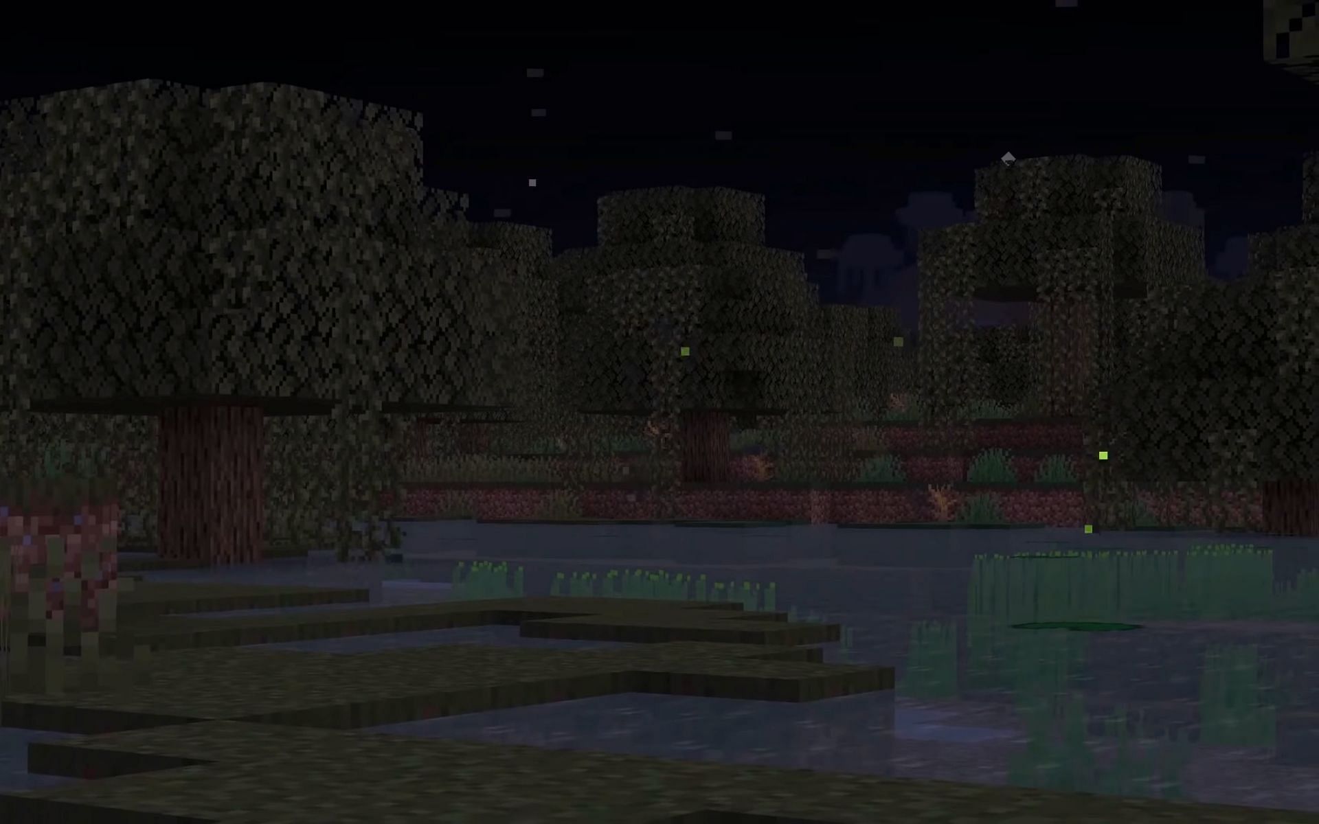 Fireflies pictured in the game (Image via Minecraft)