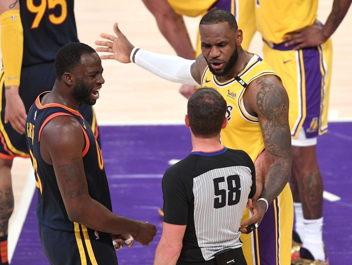 If the LA Lakers pull off a series of upsets, they could still face Draymond Green and the Golden State Warriors in the postseason. [Photo: Lakers Daily]