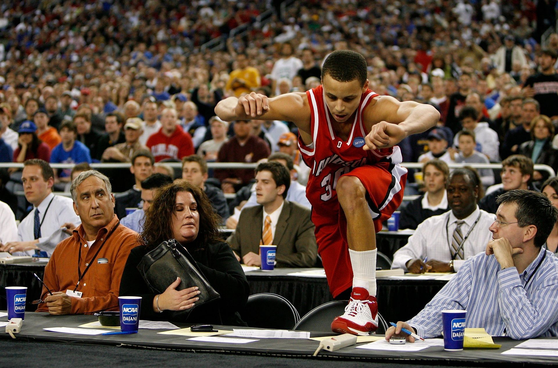 Steph Curry during his time at Davidson in March Madness.