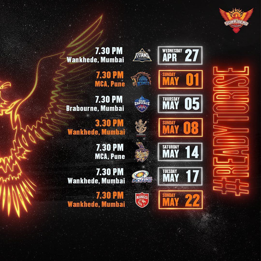 IPL Match Schedule 2022 & Time Table