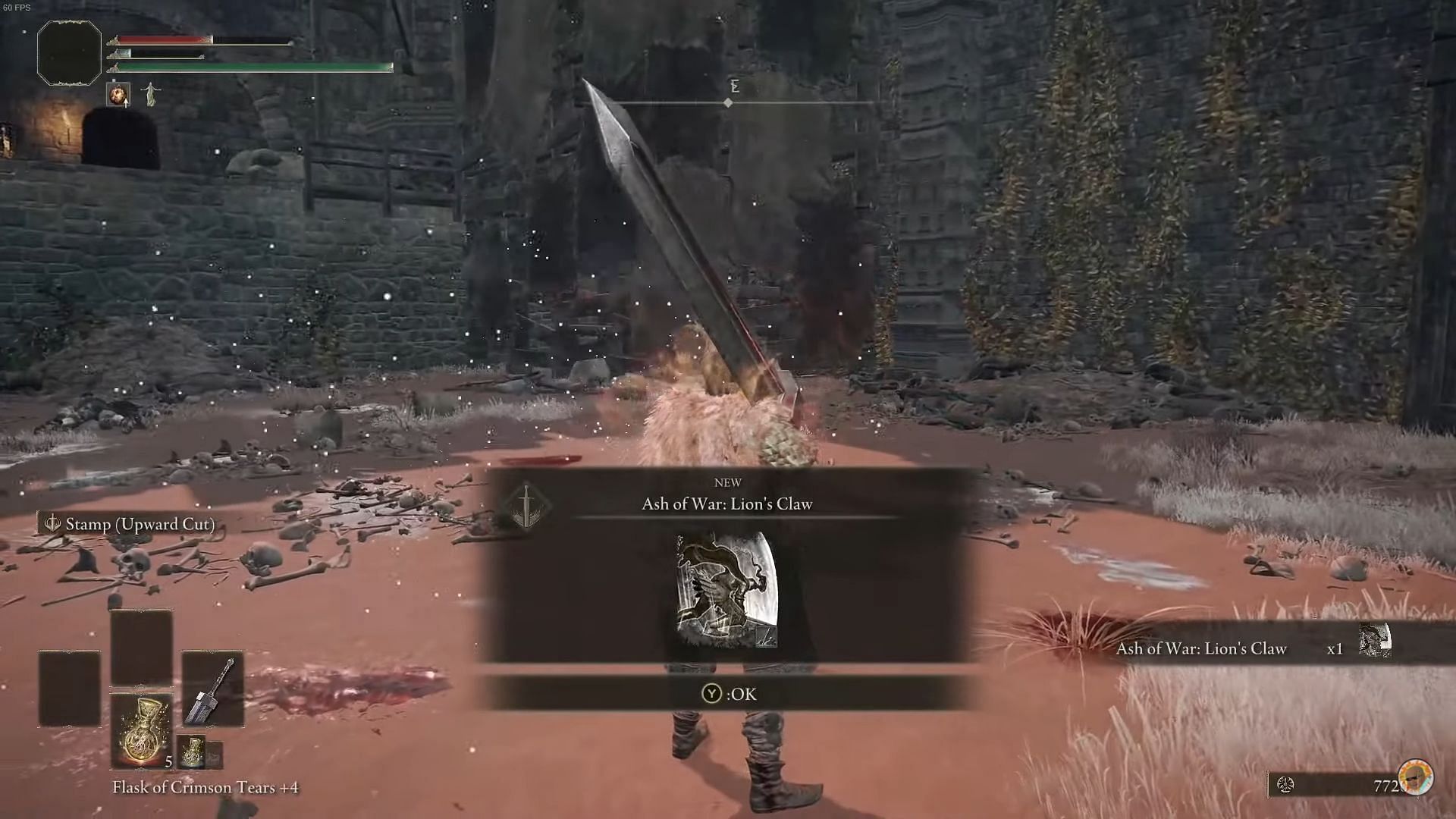 Lion&#039;s Claw is a really great Ash of War for staggering bosses (Image via AngBata 11/Youtube)
