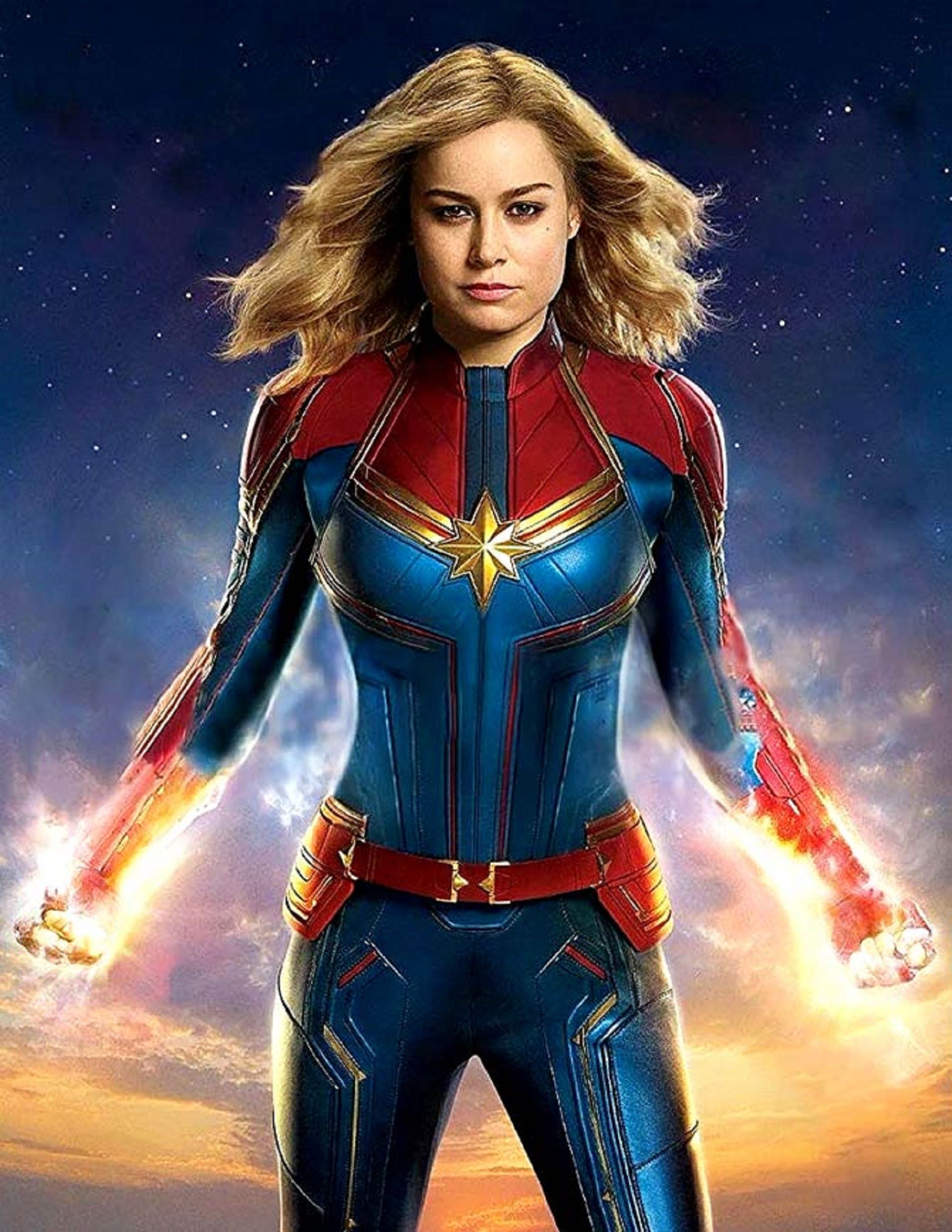 Captain Marvel holds similar strength to Thor (Image via Marvel)