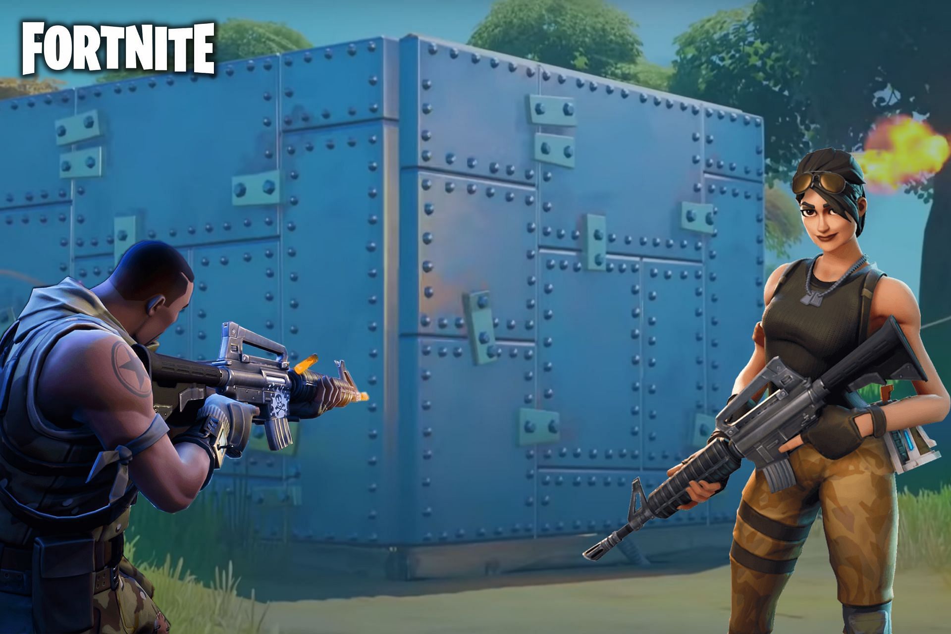 Fortnite YouTuber SypherPK discovers bug to break Armored Walls without any bullets (Image via Sportskeeda)