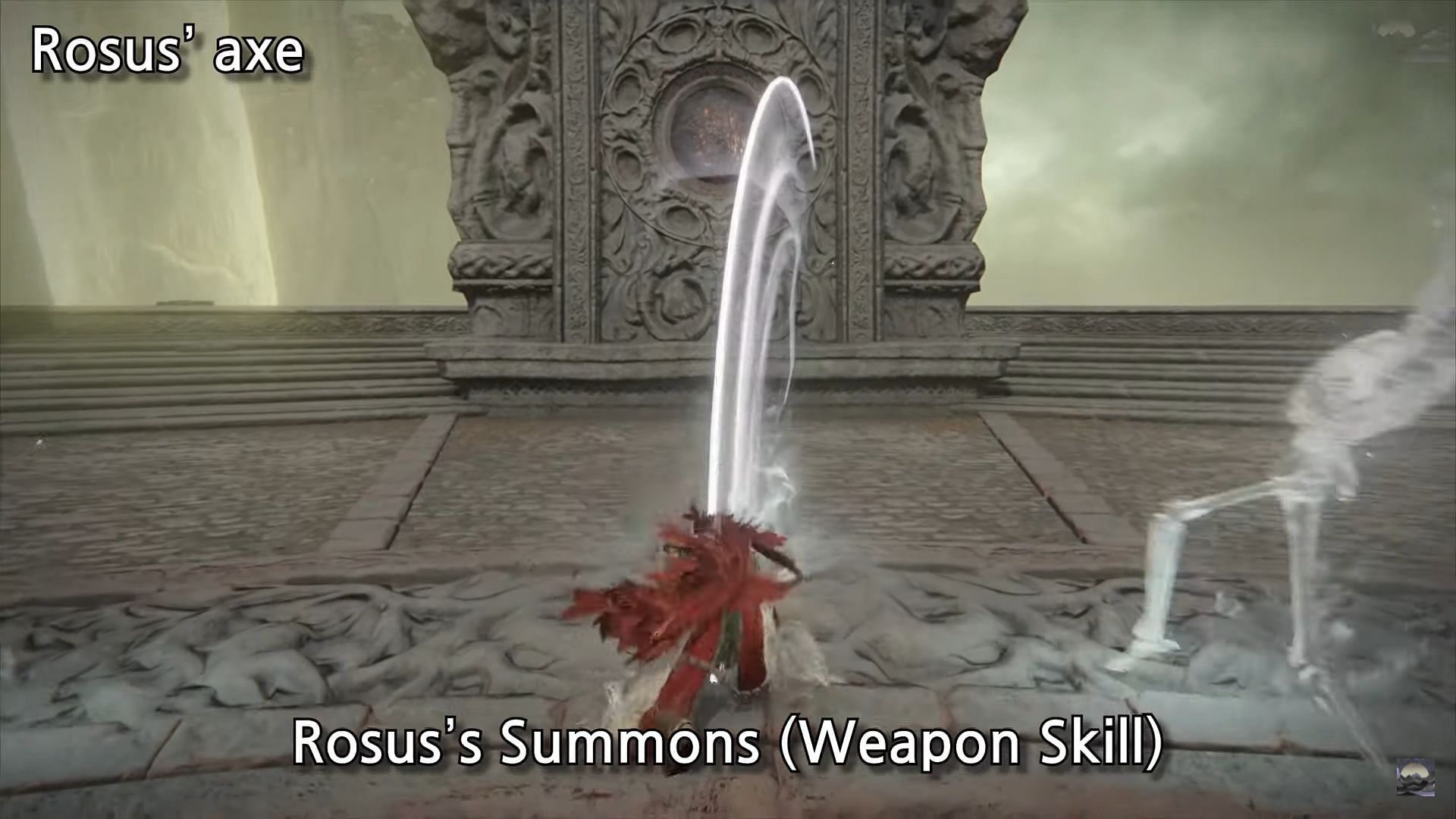The Special attack of Rosus&#039; Axe is extremely powerful, though it has a very small hitbox (Image via Yanbo/Youtube)