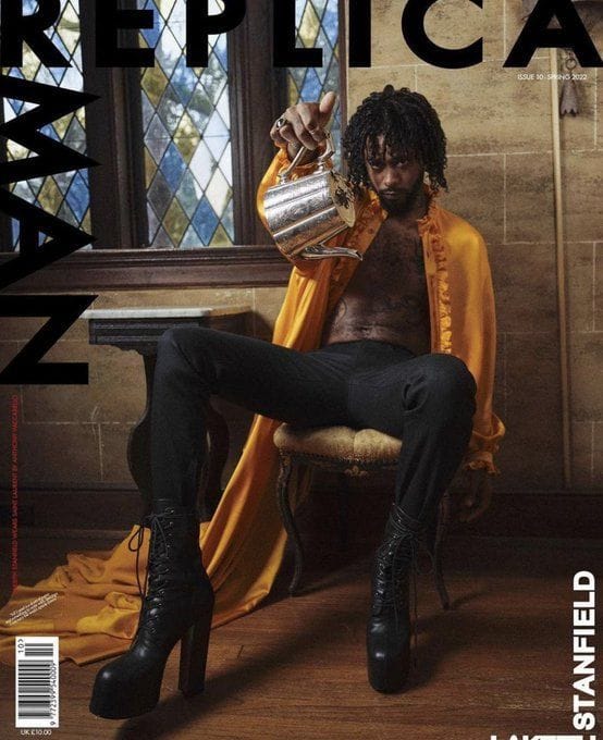 Lakeith Stanfield stuns in lace stockings and high heels in Replica
