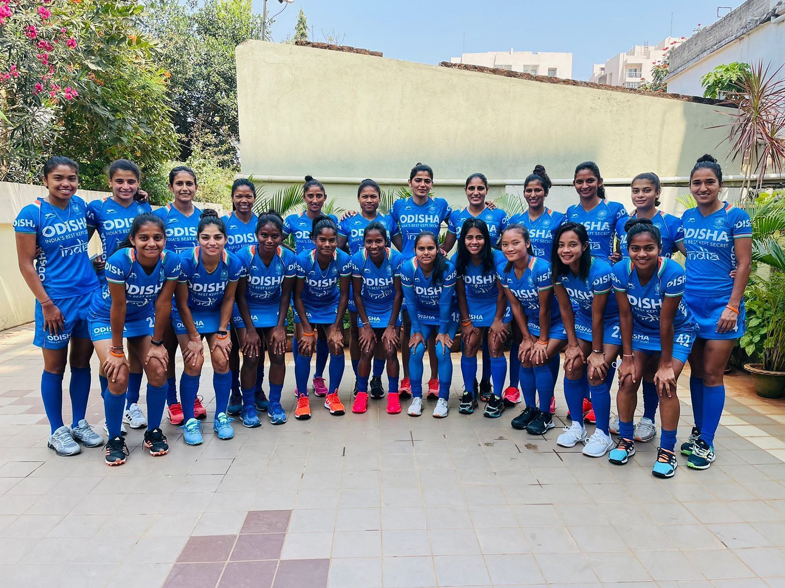 The 22-member Indian hockey squad for the FIH Pro League matches against Germany. (PC: Hockey India)