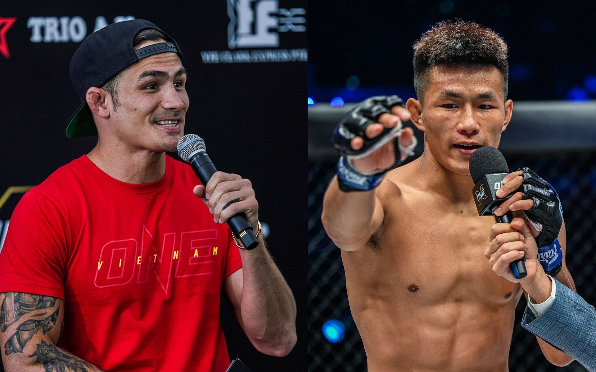 Thanh Le (L) hopes Tang Kai (R) will keep the same energy when they fight. | [Photos: ONE Championship]