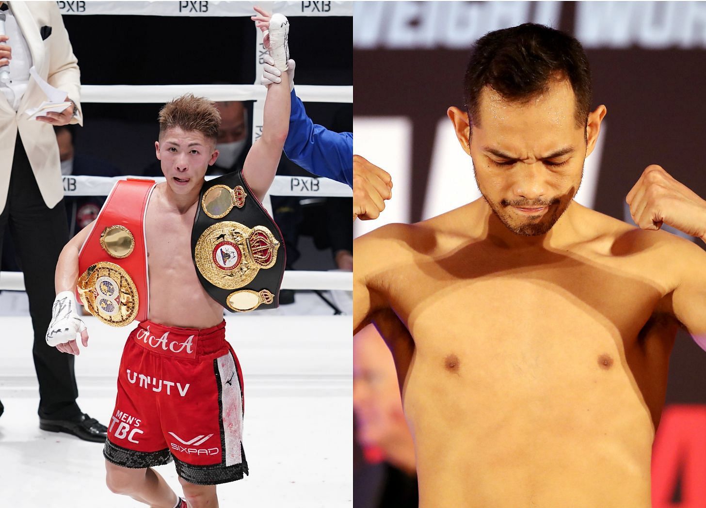 Naoya Inoue (left), Nonito Donaire (right)