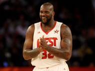Shaquille O'Neal during an All-Star Game.