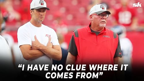  Tampa Bay Buccaneers quarterback Tom Brady and head coach Bruce Arians.