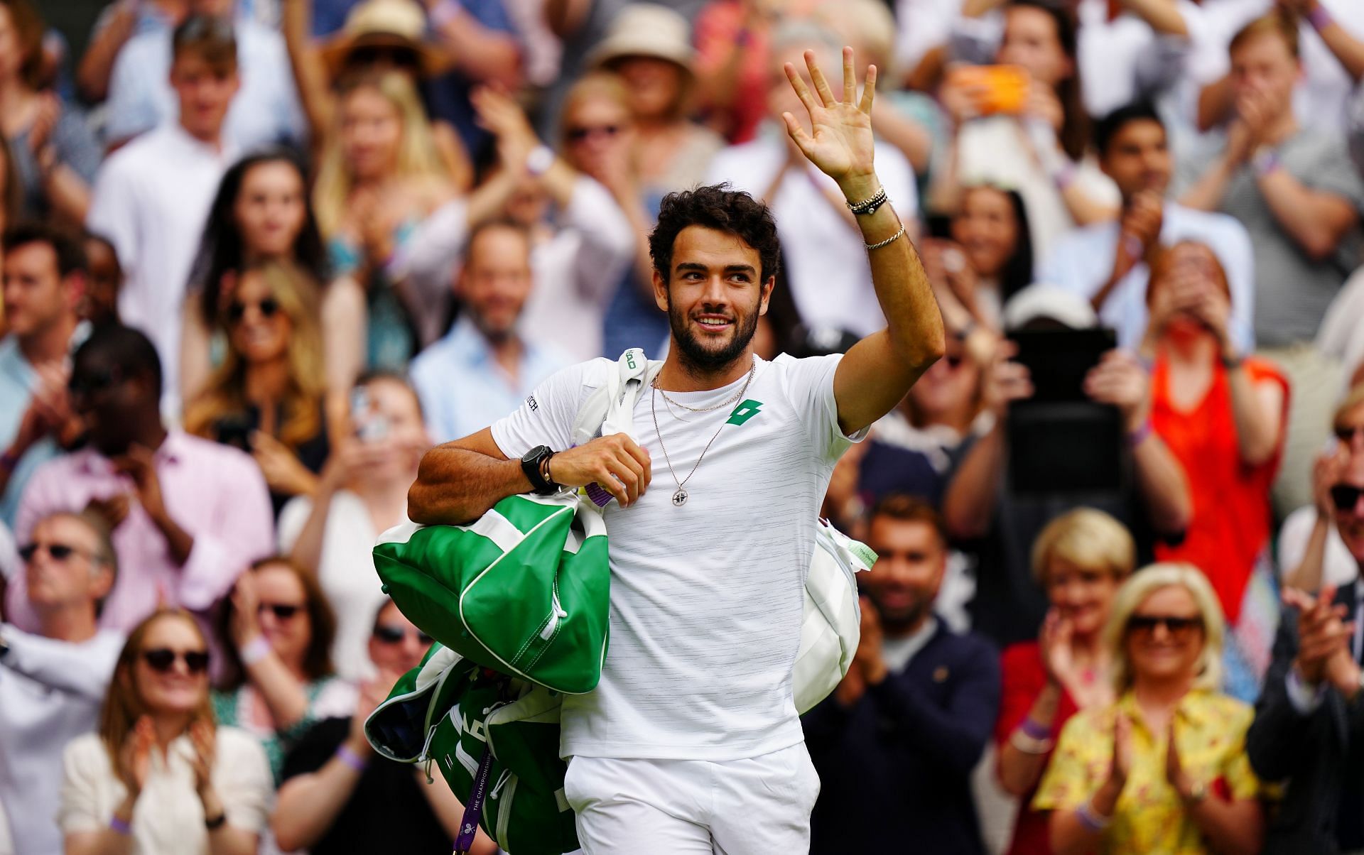 Matteo Berrettini at the 2021 Wimbledon Championships.