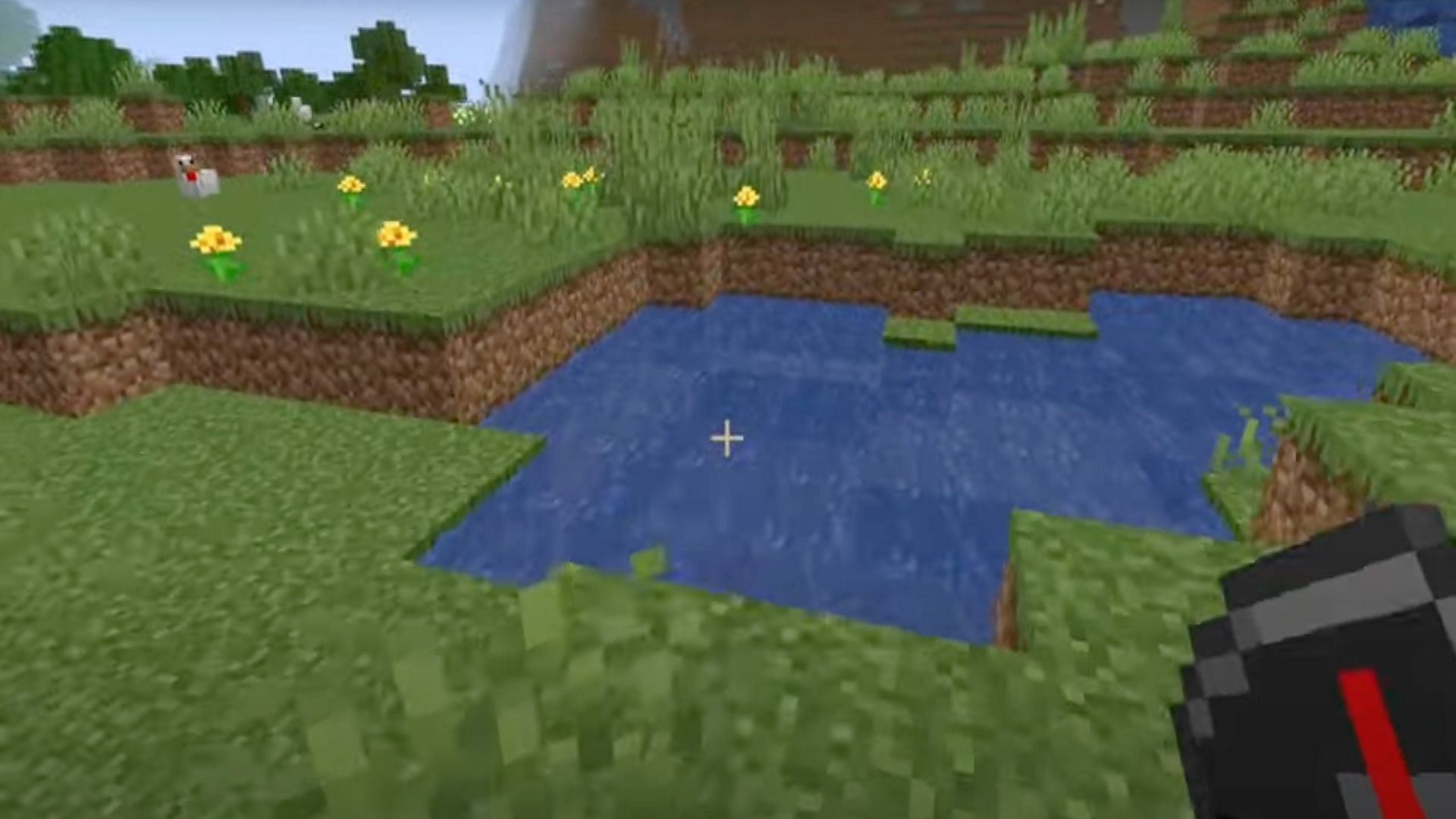 Players can use a compass to find their way around in Minecraft (Image via RajCraft/YouTube)