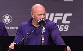 Dana White explains why he had cops on stage at UFC 272 press conference