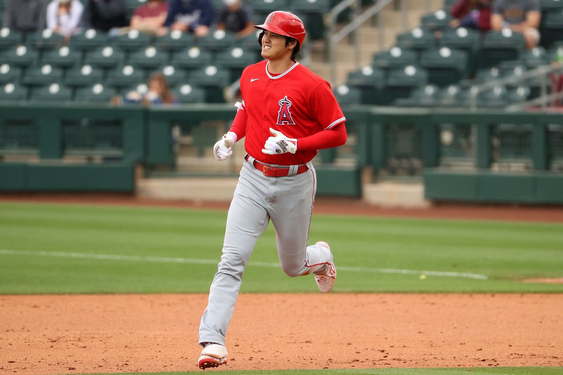 Los Angeles Angels v Texas Rangers Shohei Ohtani rounds the bases