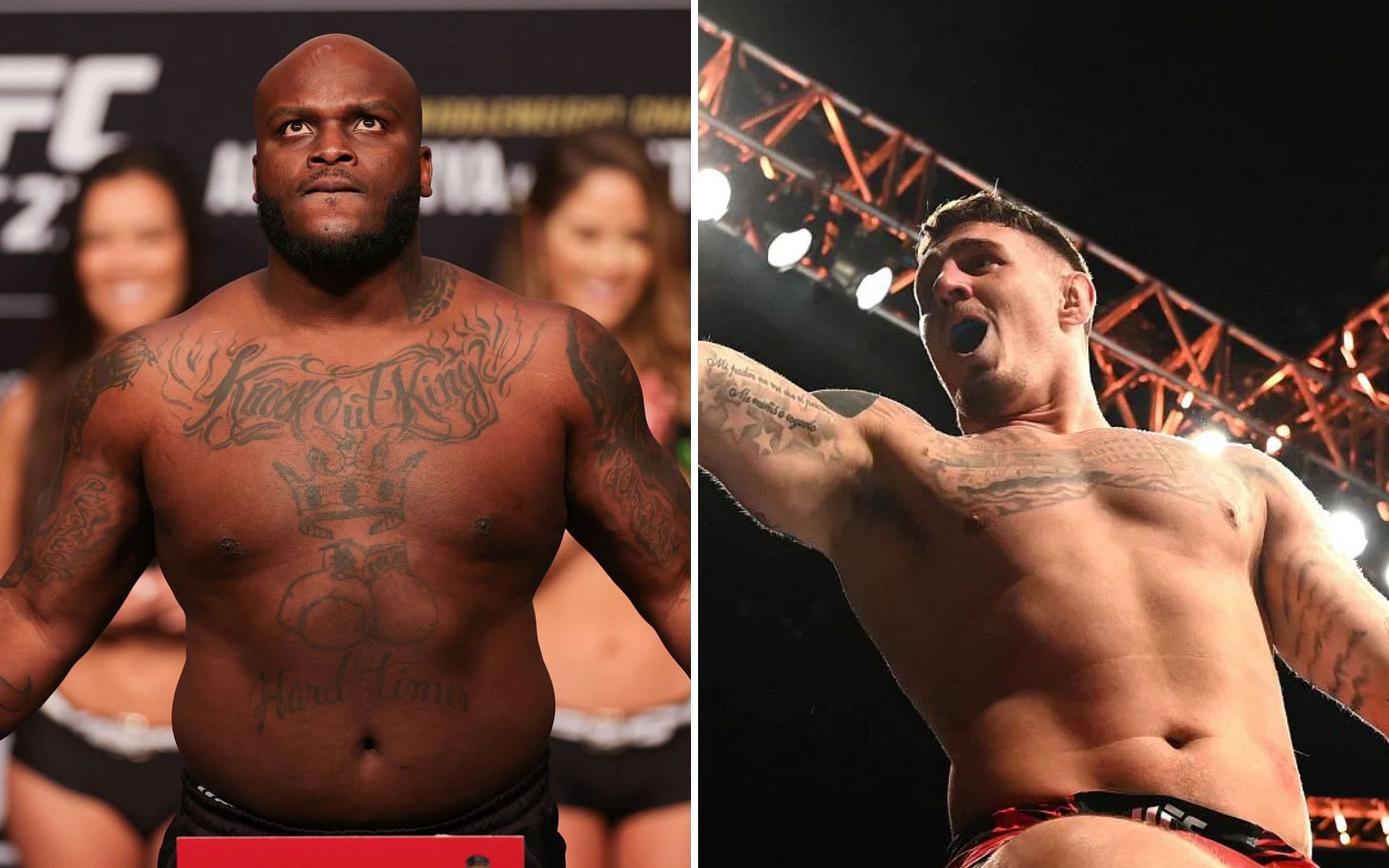 (Left) Derrick Lewis (Right) Tom Aspinall