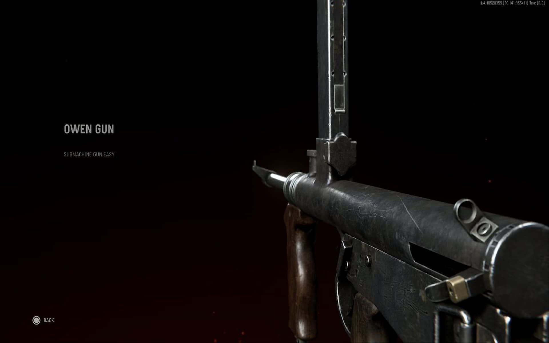 A look at the Owen Gun (Image via Activision)