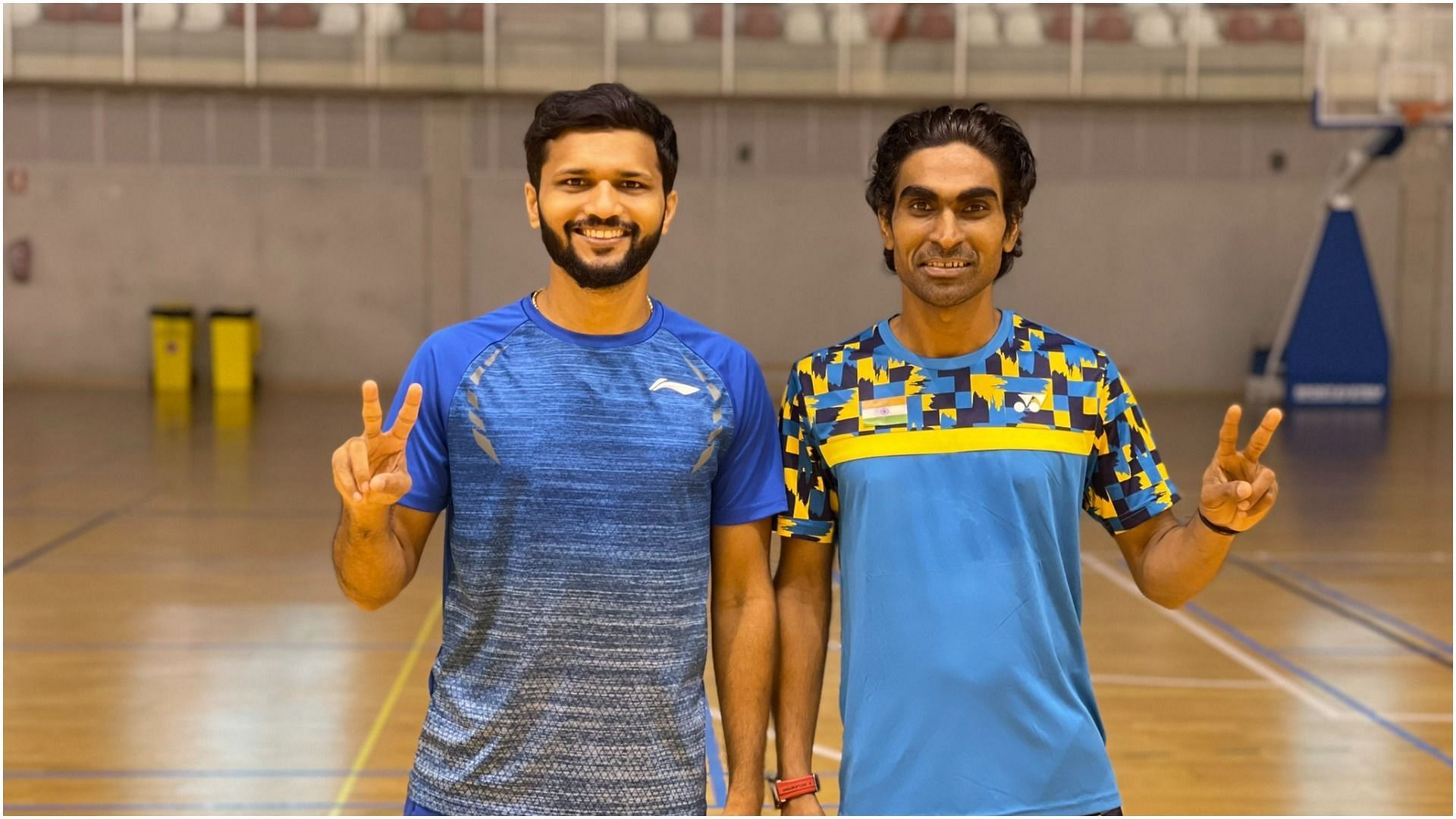 Sukant Kadam (L) and Pramod Bhagat during training sessions (Pic Credit: Pramod Bhagat Twitter)