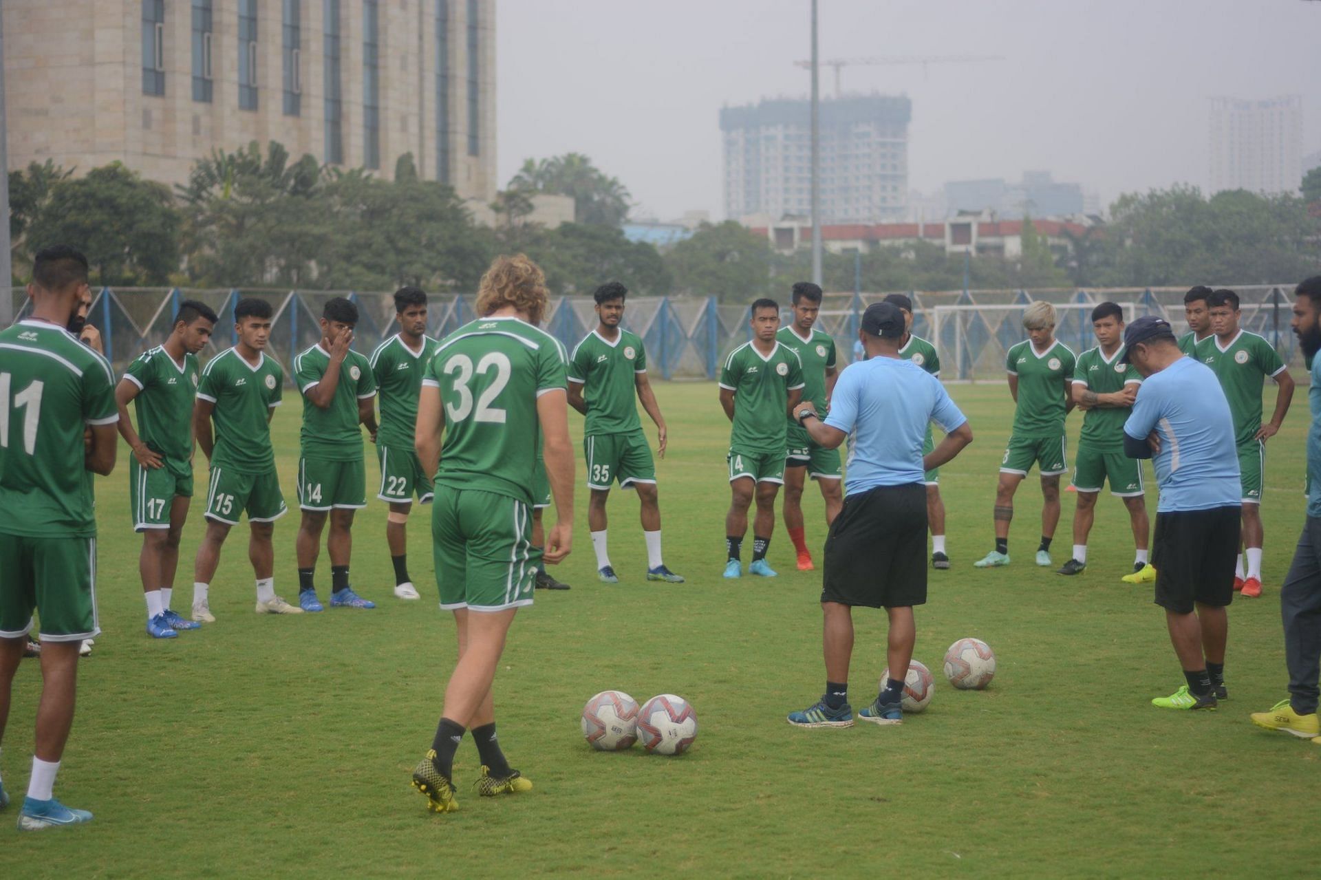 NEROCA FC players duirng a training session - Image Courtesy: I-League Twitter