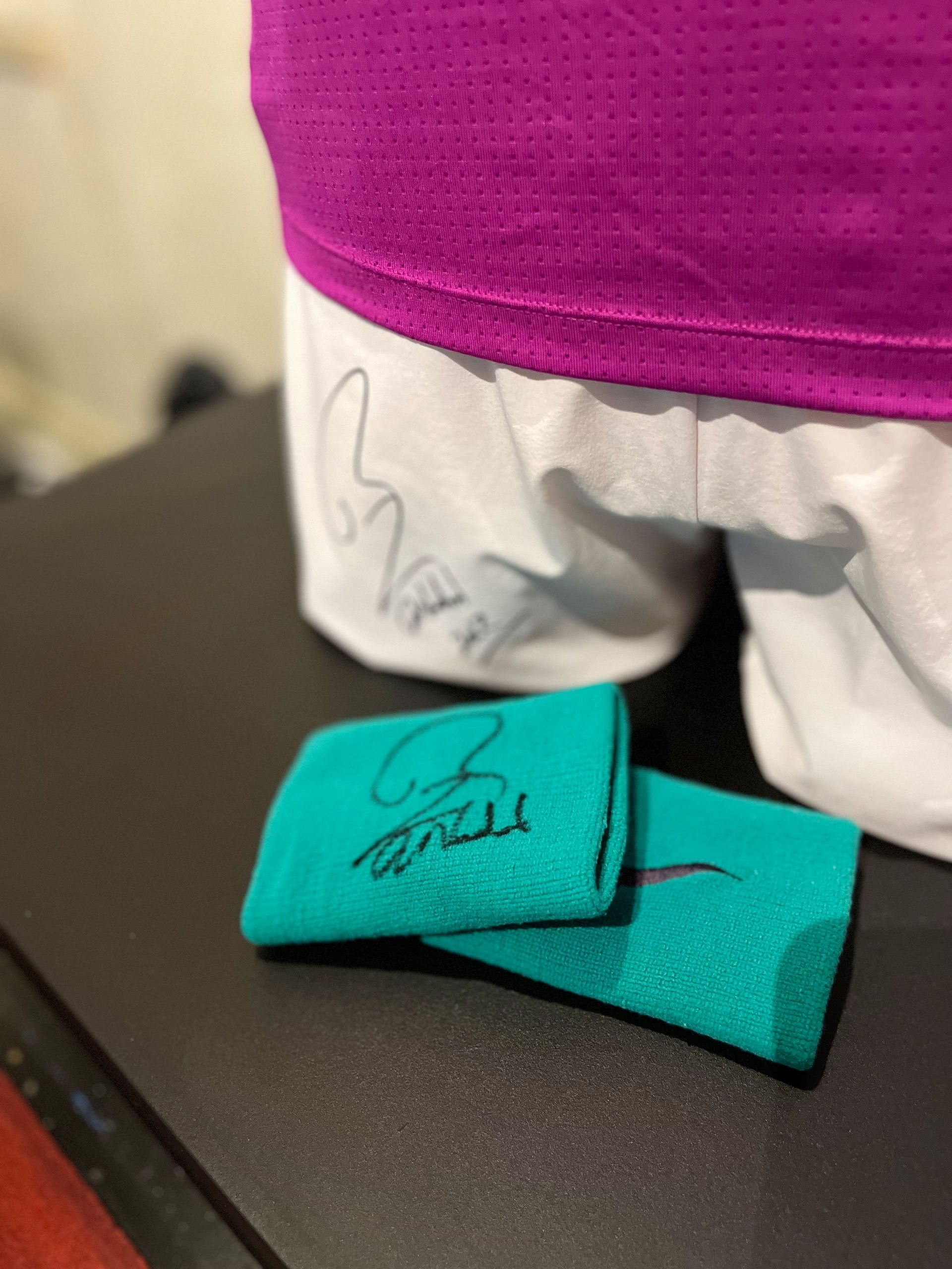 The 21-time Major champion's shorts and wristbands are also part of the collection