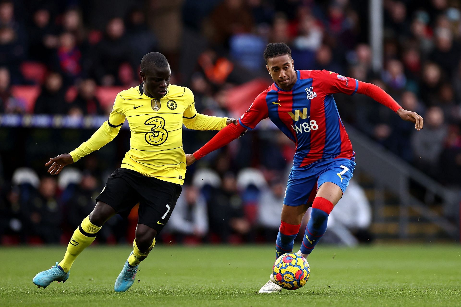 N&#039;Golo Kante in action against Crystal Palace in the Premier League