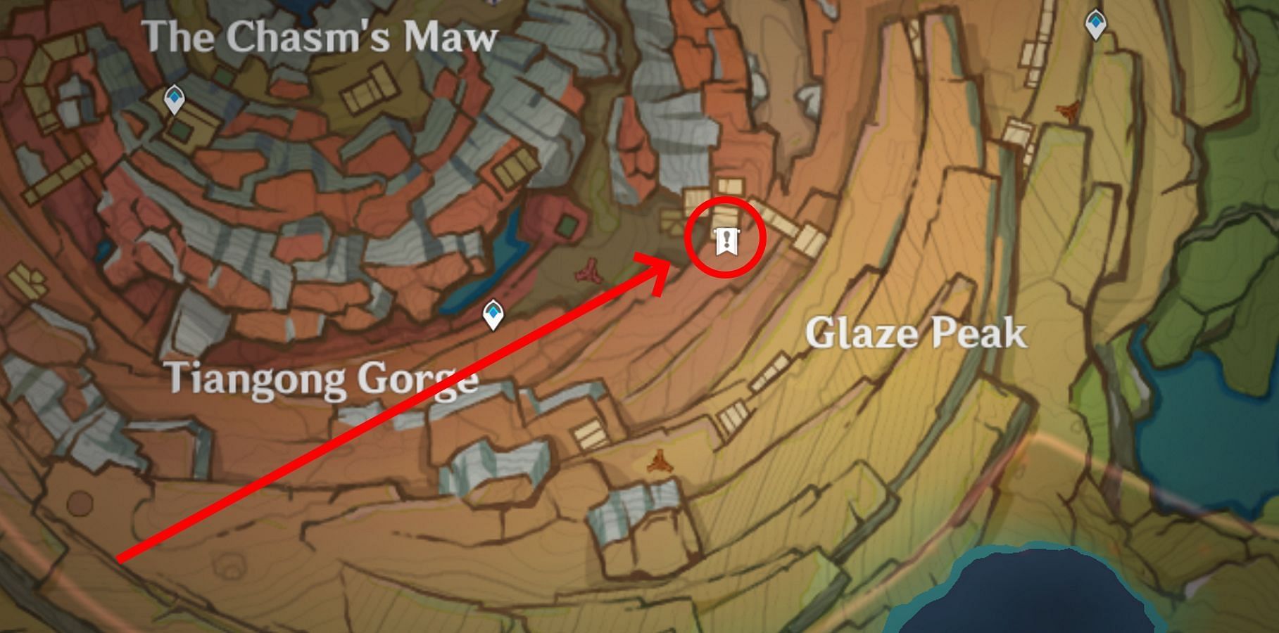 The starting location for the quest required to get the Cup of Commons (Image via miHoYo)