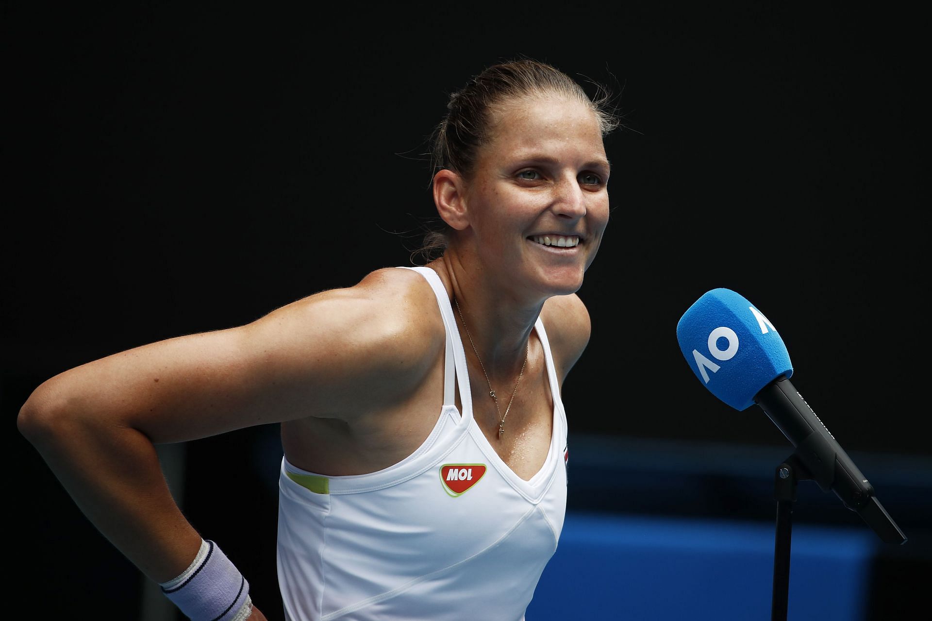 Karolina Pliskova at the 2021 Australian Open.