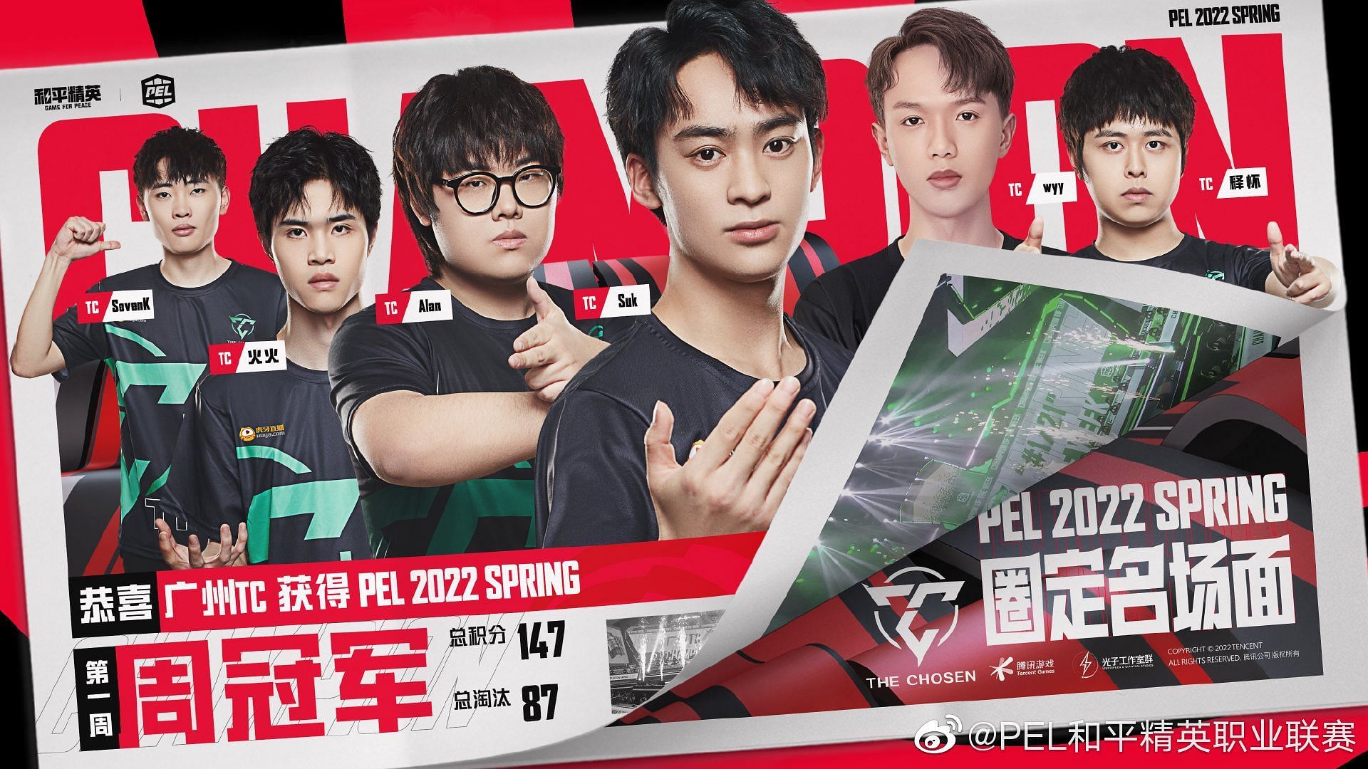 TC crowned champion of PEL 2022 Spring Week 1 (Image via Tencent)