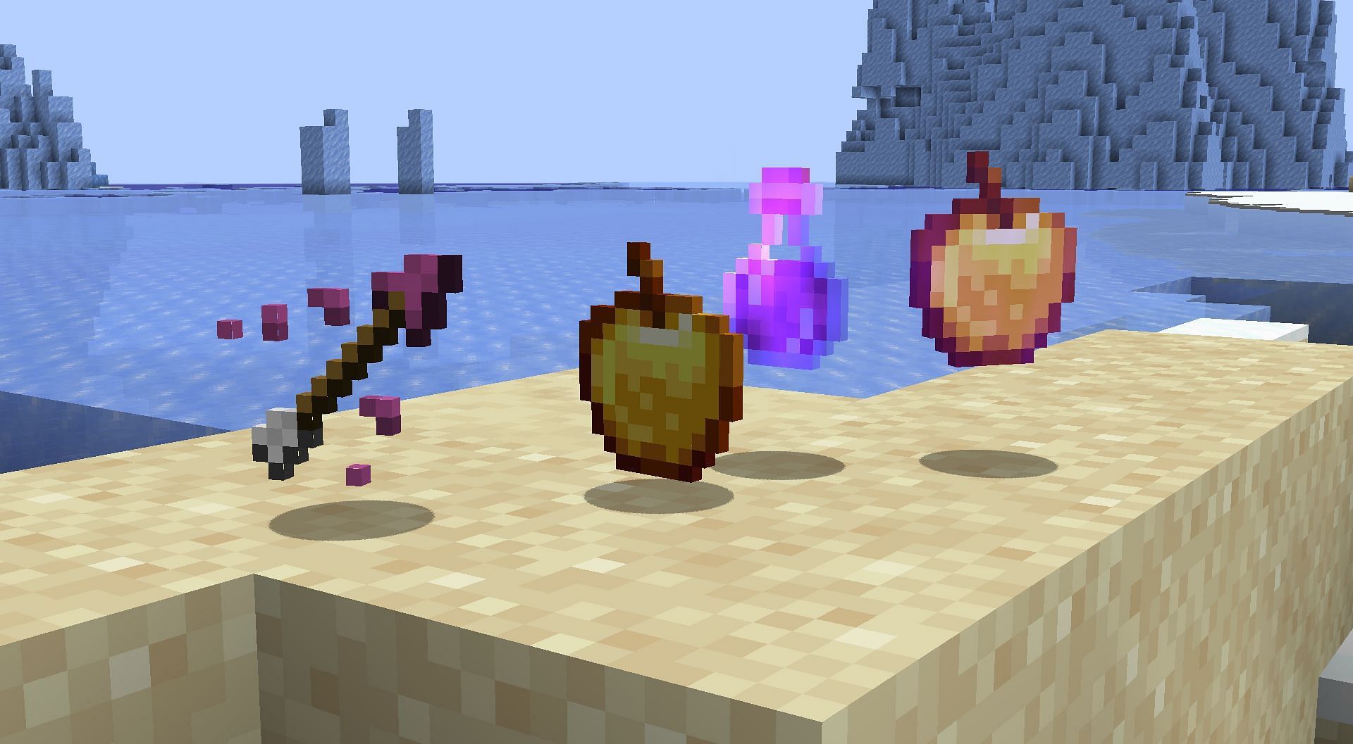 Few items that can give the effect to players (Image via Minecraft)