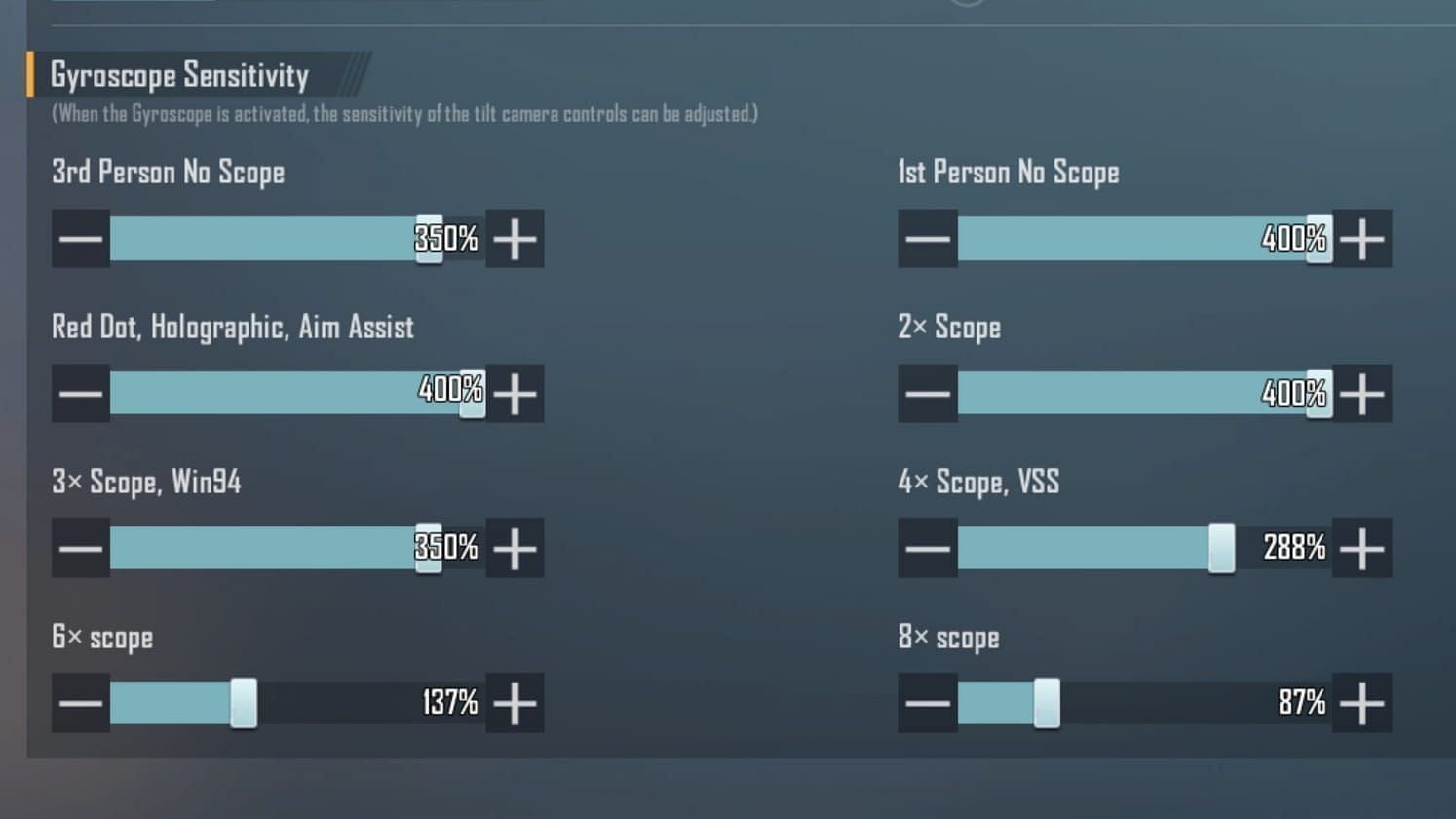 Setting the best gyroscope settings for no-recoil (Image via Sportskeeda)