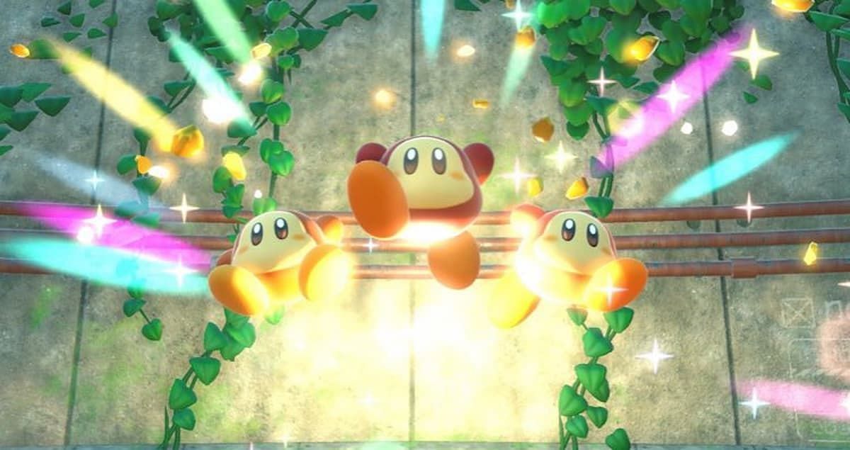 Kirby will be able to free dozens of Waddle Dees in Kirby and the Forgotten Land (Image via Nintendo)