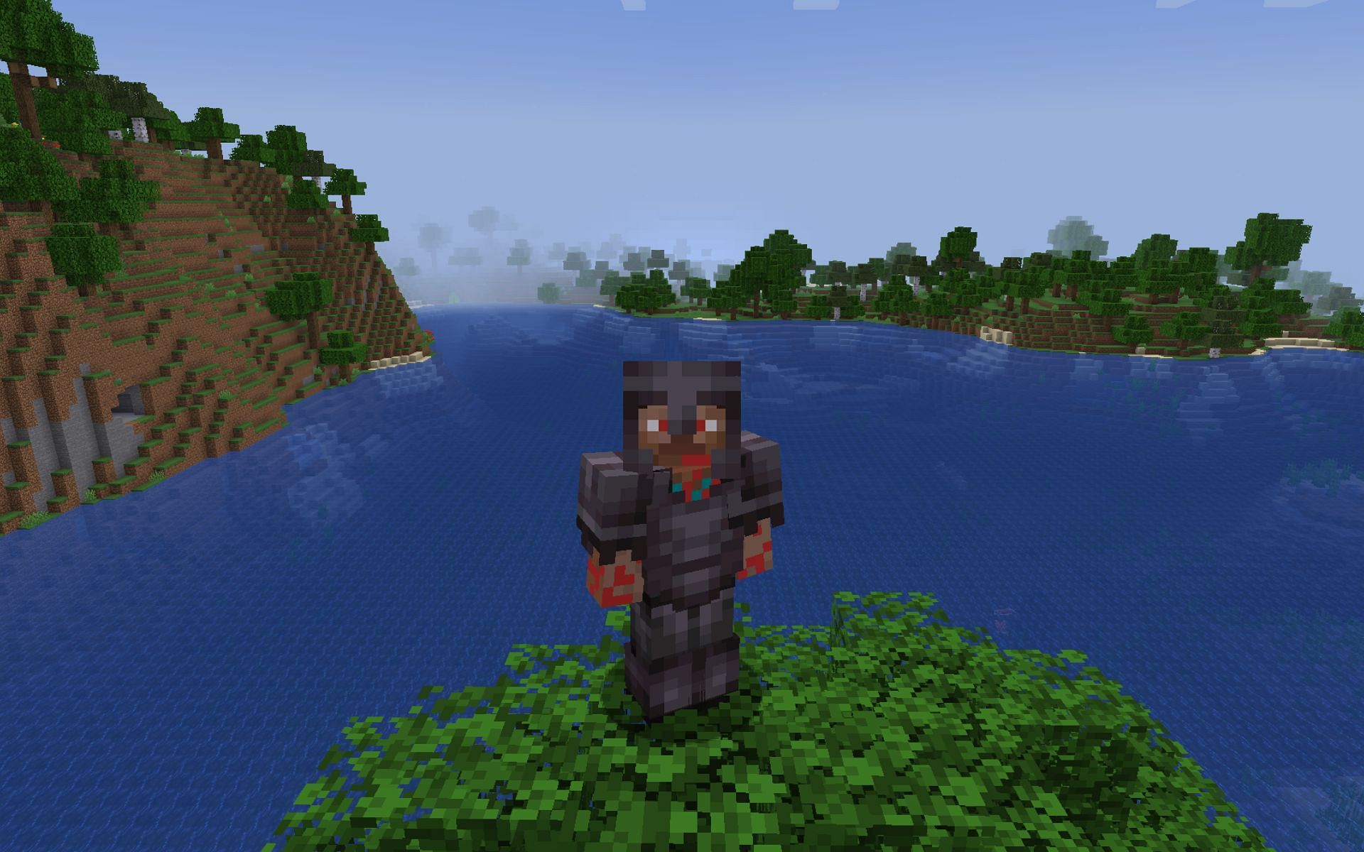 Steve in netherite armor (Image via Minecraft Java Edition)