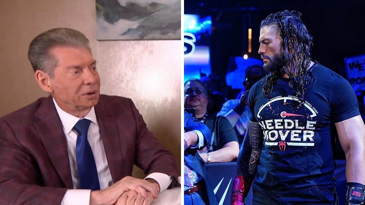 Vince McMahon on RAW (left); Roman Reigns at MSG (right)