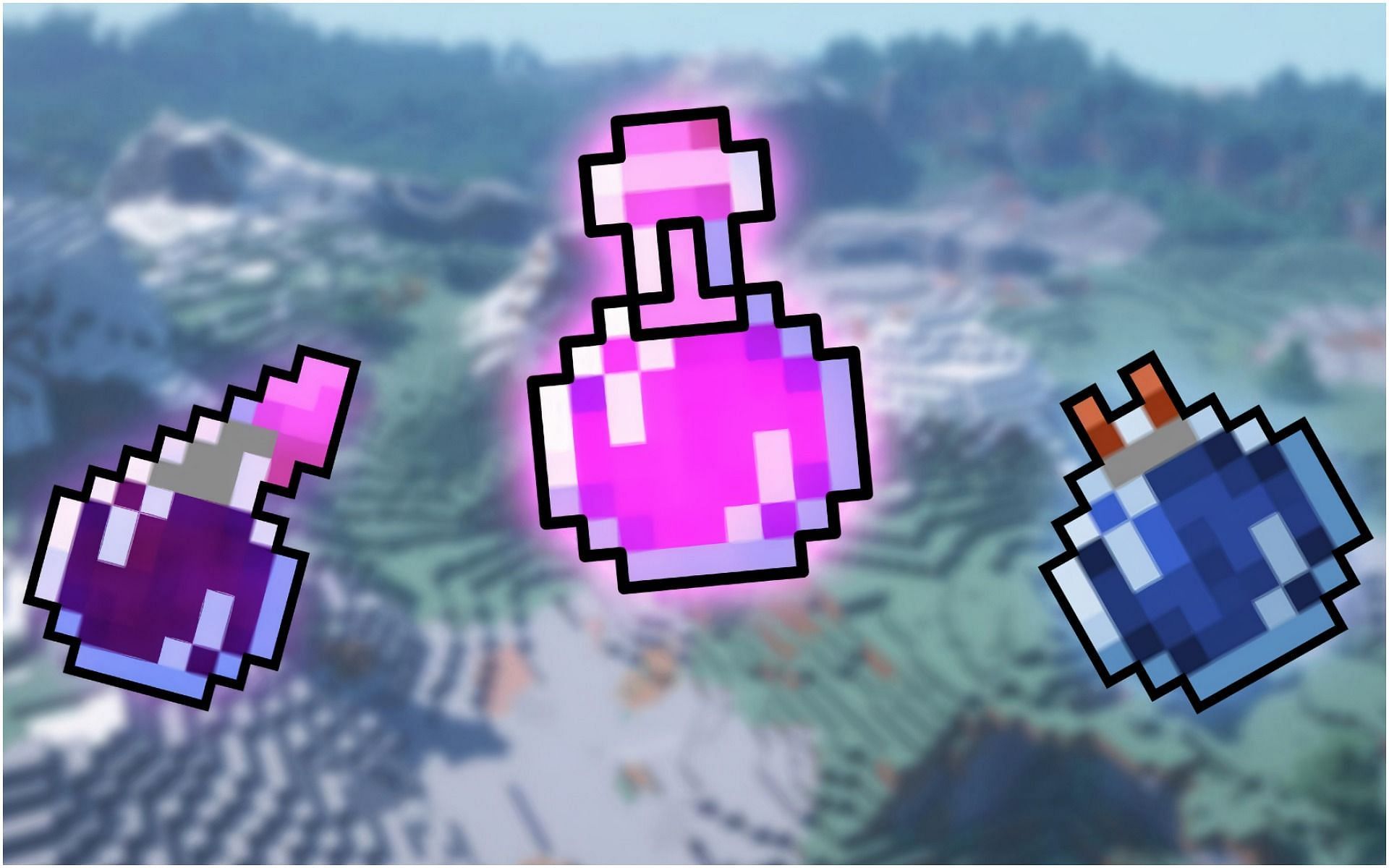 Strength potions in Minecraft (Image via Mojang)