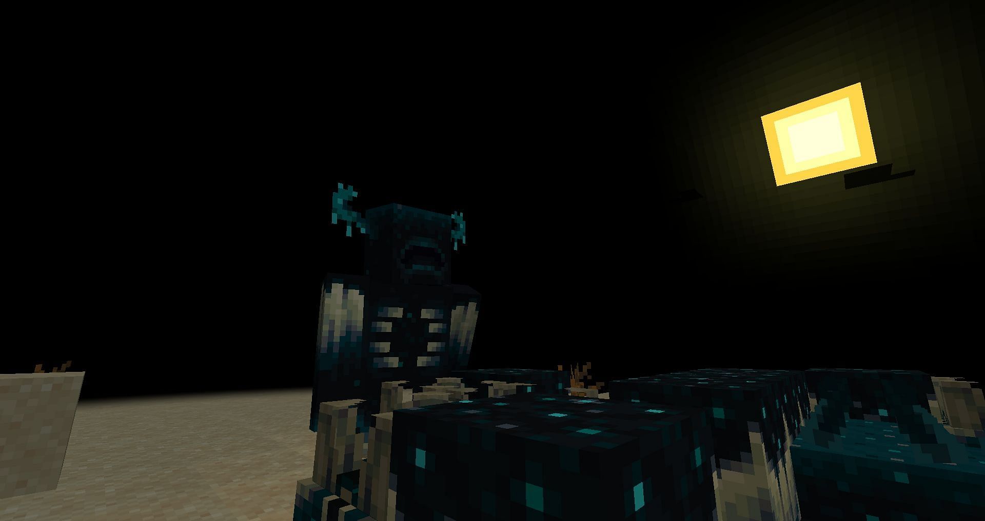 Warden and darkness (Image via Mojang)