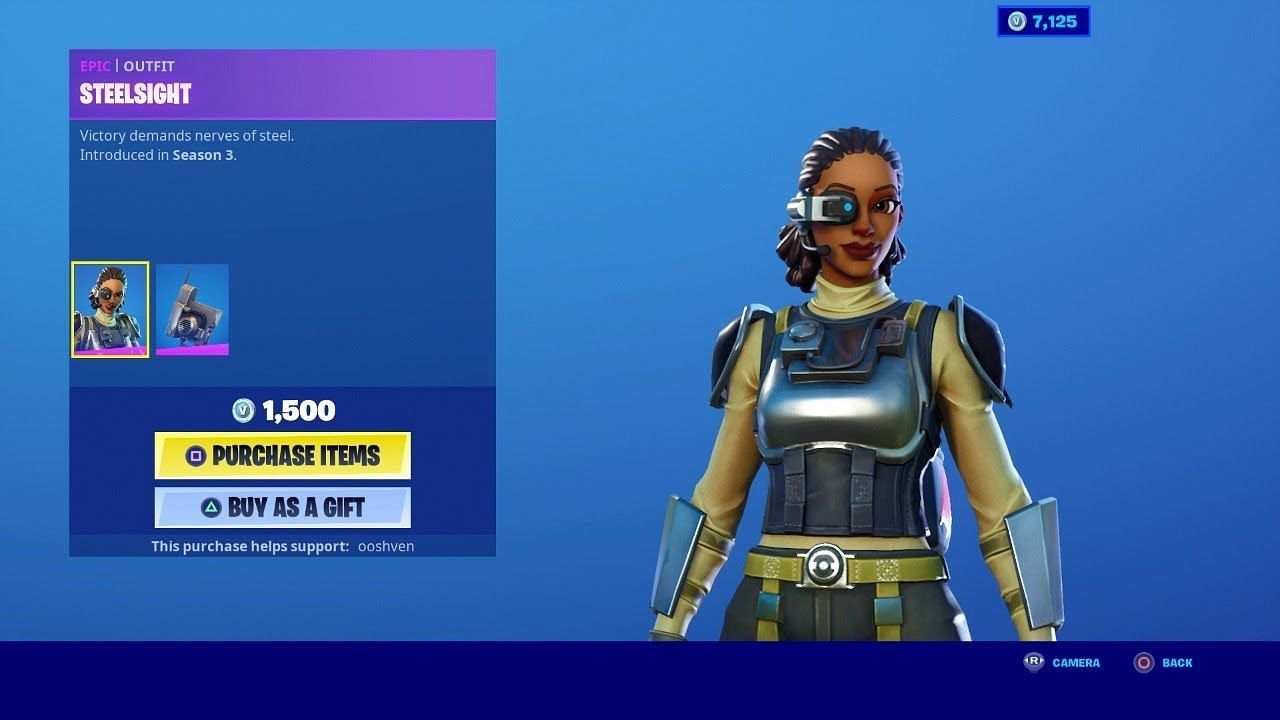 Steelsight is another rare skin (image via oShven/Epic Games)