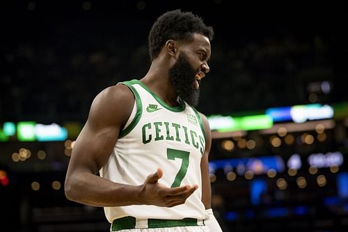 Boston Celtics' Jaylen Brown in action