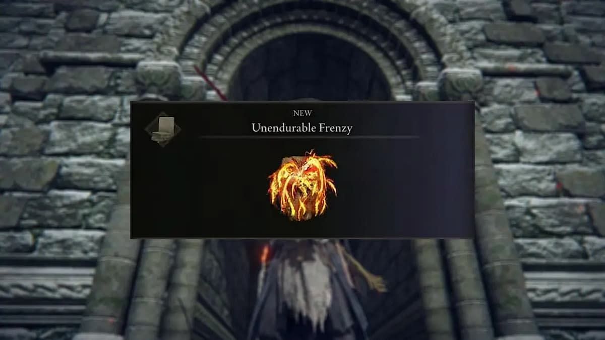 A player has obtained the Unendurable Frenzy incantation in Elden Ring (Image via FromSoftware Inc.)