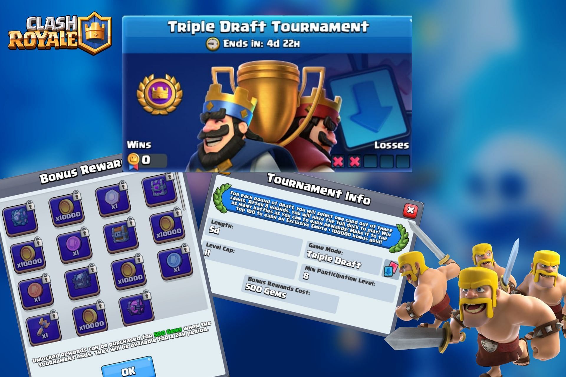 Triple Draft Challenge in Clash Royale (Image via Sportskeeda)